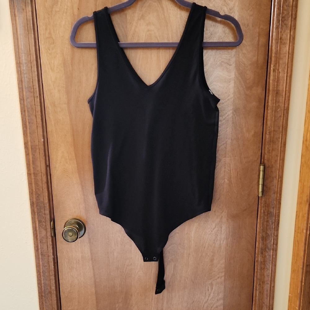 Black Sleeveless Bodysuit